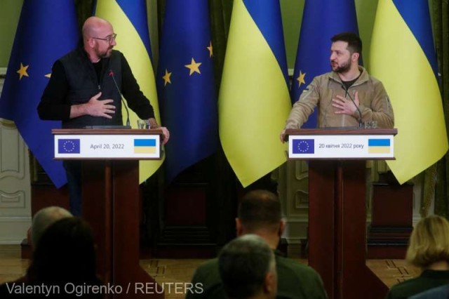 Charles Michel îi promite lui Zelenski că UE va face totul ca Ucraina să câştige războiul