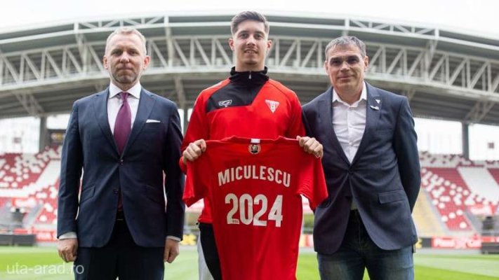 Fotbal: David Miculescu şi-a prelungit contractul cu UTA Arad până în 2024