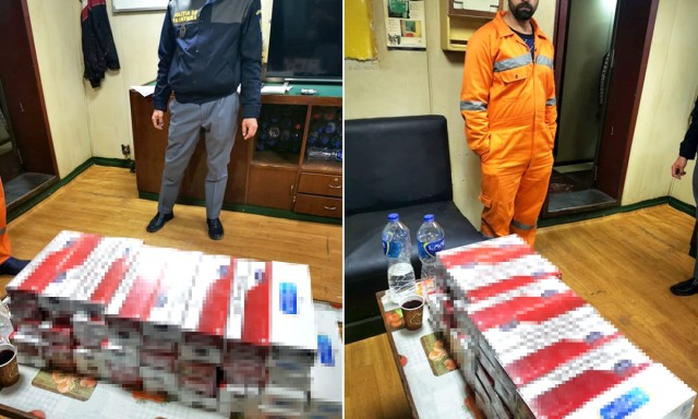 Țigări de contrabandă, ascunse într-o navă acostată în Portul Constanța