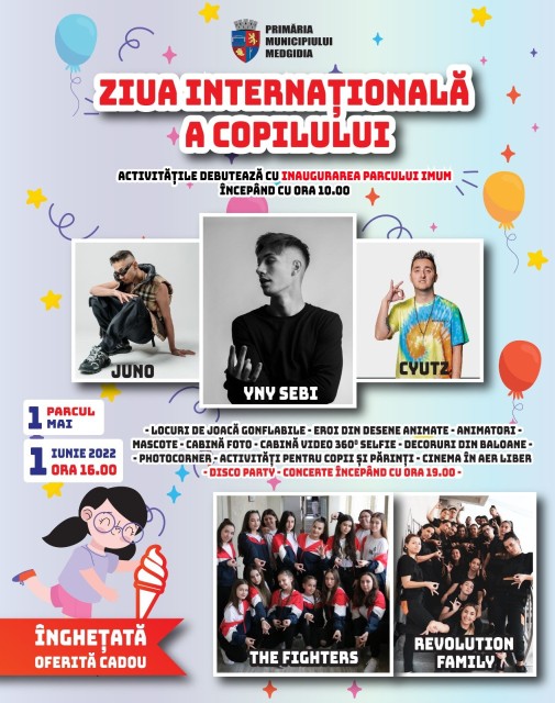 Sărbătoare inedită în municipiul Medgidia cu ocazia Zilei Internaționale a Copilului