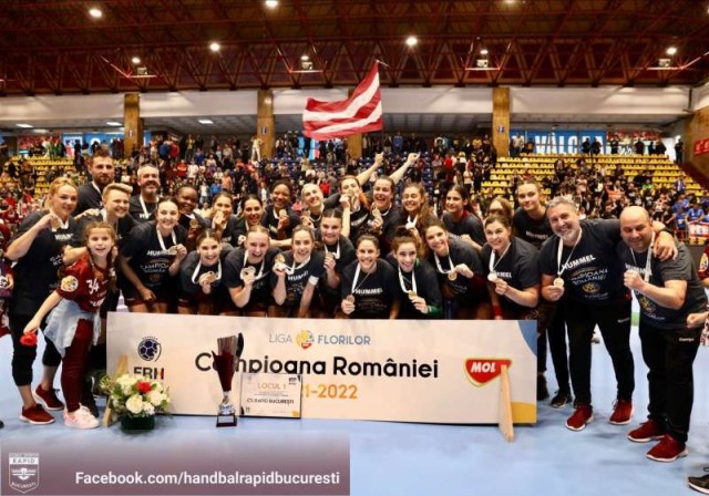 CS Rapid Bucureşti a câştigat titlul de campioană a României