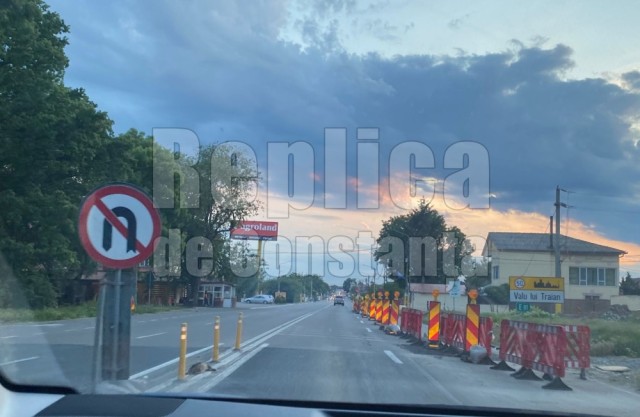 Un nou sens giratoriu la intrare în Valu lui Traian. Video