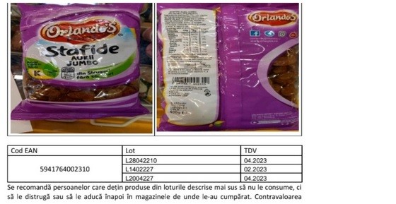 Atenție! Stafide cu pesticide, comercializate în Selgros și Carrefour