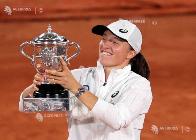 Tenis: Iga Swiatek a câştigat al doilea său titlu la Roland Garros
