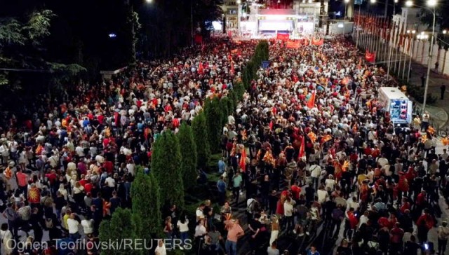 Macedonia de Nord: Manifestaţie în favoarea alegerilor anticipate