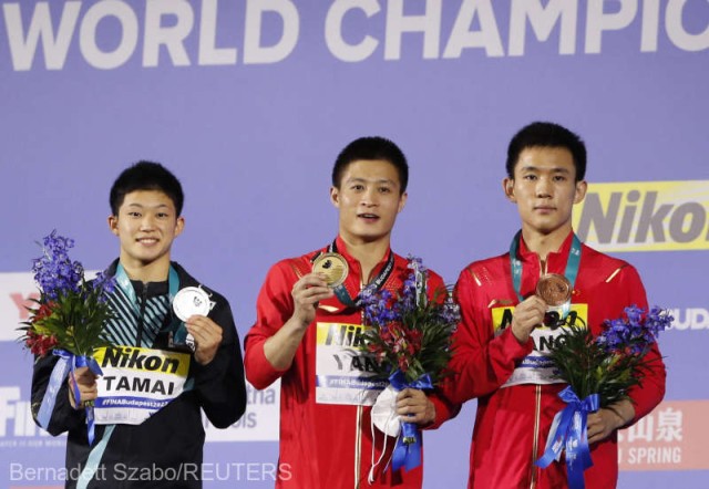 Nataţie: Chinezul Jian Yang, medaliat cu aur la platformă la Mondialele de la Budapesta