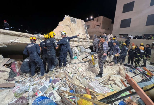 Iordania: Cinci morţi şi 14 răniţi în prăbuşirea unei clădiri la Amman