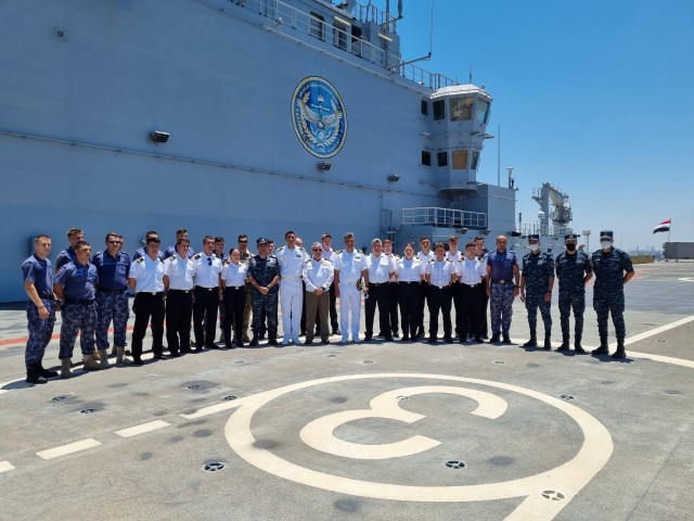 Nava-școală „Mircea”, escală în portul Alexandria din Egipt. Video