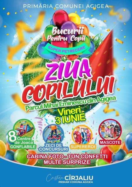 Primarul din Agigea, Cristian Cîrjaliu, surprize pentru Ziua Internațională a Copilului