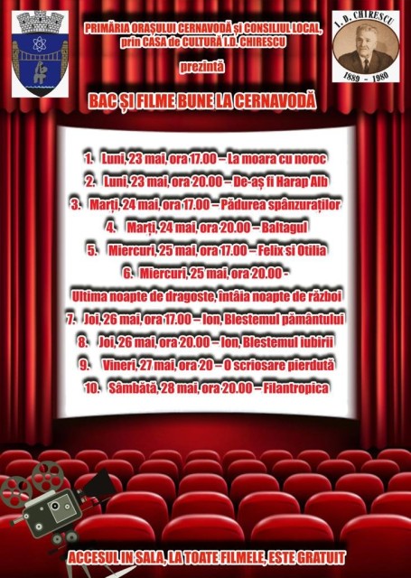 Primăria Cernavodă, invitație la BAC CINEMA