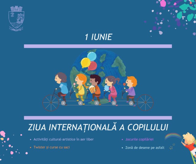 Primăria Hârșova organizează petrecere de Ziua Copilului