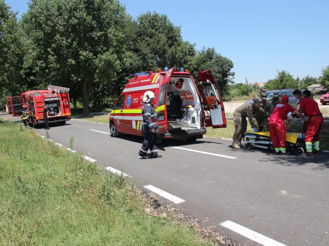 Exercițiu de intervenție în caz de incendiu la Brigada 9 Mecanizată Mărășești