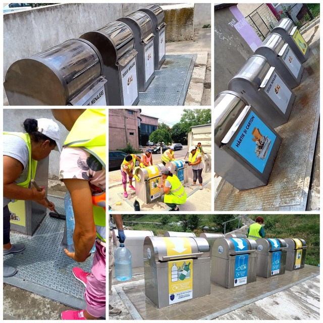 Utilități Publice Cernavodă, acțiune de curățare a platformelor de colectare a deșeurilor
