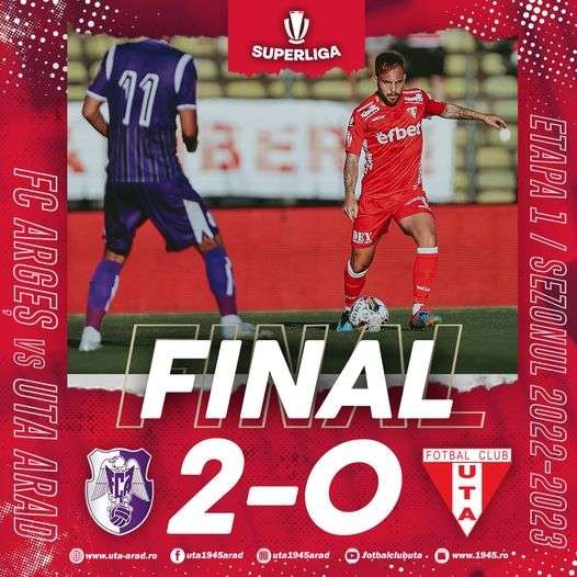FC Argeş - UTA 2-0, în Superligă