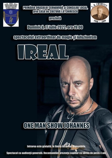 ”IREAL! One man show Johannes”, spectacol de magie pentru locuitorii din Cernavodă