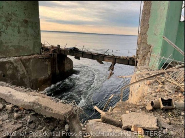 Ucraina: Oraşul Krivoi Rog ameninţat de inundaţii după o lovitură rusă