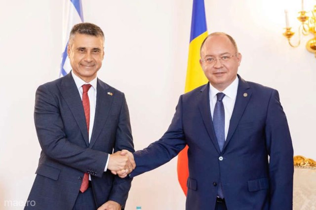 Ambasadorul Israelului, primit în vizită de rămas-bun de ministrul Aurescu