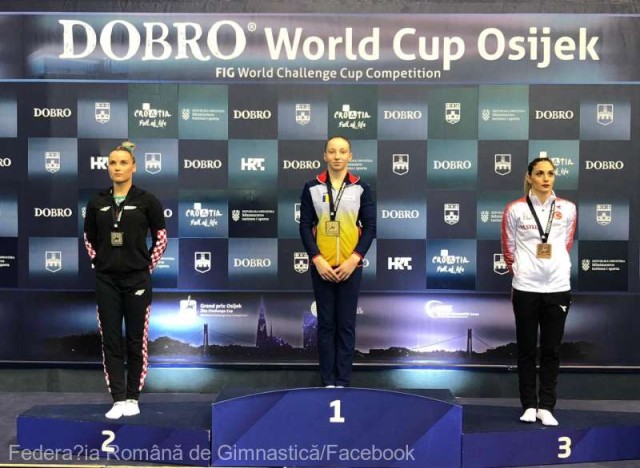 Gimnastică artistică: Ana Maria Bărbosu, la prima sa victorie în Cupa Mondială, la Osijek