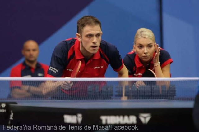 Tenis de masă: Ovidiu Ionescu şi Bernadette Szocs, medaliaţi cu argint în proba de dublu mixt la Europene