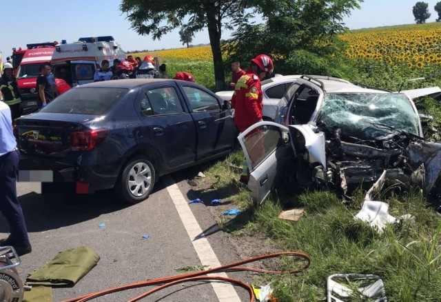 Șoferul care a provocat accidentul grav de pe DN2, în apropiere de comuna Sinești, reținut