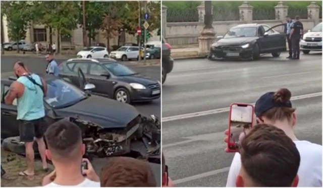 Cel mai excentric personaj din lumea interlopă a intrat cu maşina într-un stâlp de lângă Parlament