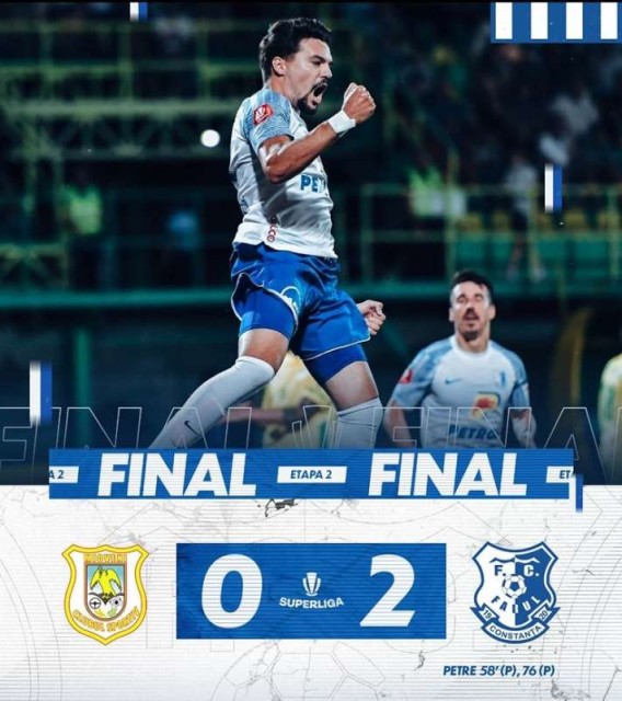 Fotbal: CS Mioveni - Farul Constanţa 0-2, în Superligă