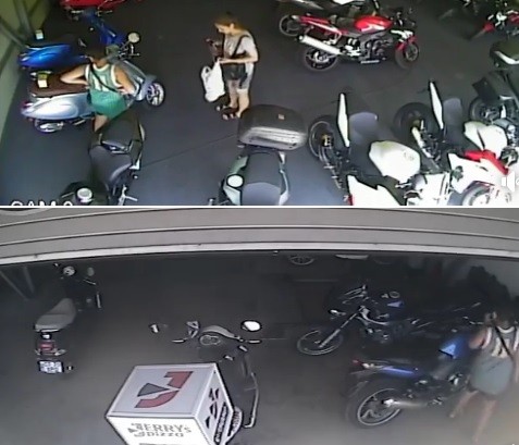 Cum fură un minor cheia dintr-un scuter din incinta unui magazin de pe Eliberării