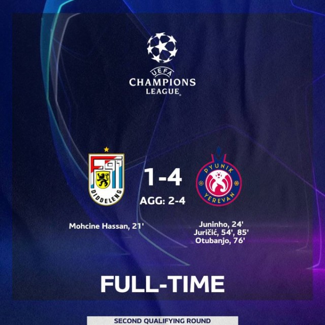 Pyunik Erevan, în turul trei preliminar al Champions League / S-a impus în duelul echipelor „de coșmar” pentru CFR Cluj