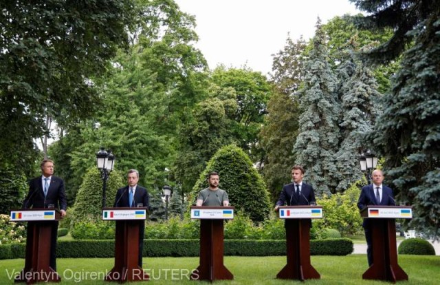 Franţa, Germania, Italia şi România susţin candidatura 'imediată' a Ucrainei la UE
