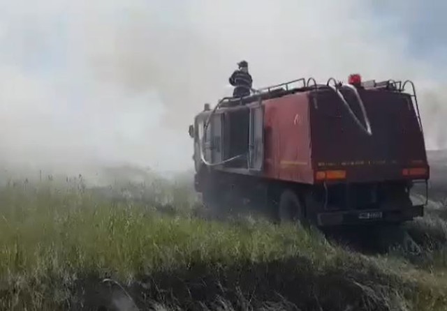 Incendiu în localitatea Smârdan: 150 de ha de pășune s-au făcut scrum