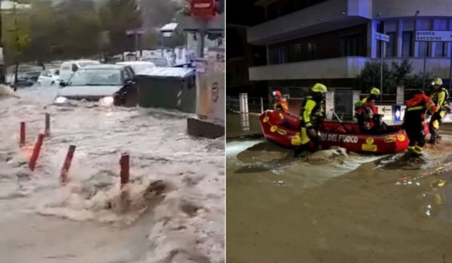 Inundaţii devastatoare în Italia, meteorologii estimează precipitaţii de 400 de litri/metru pătrat