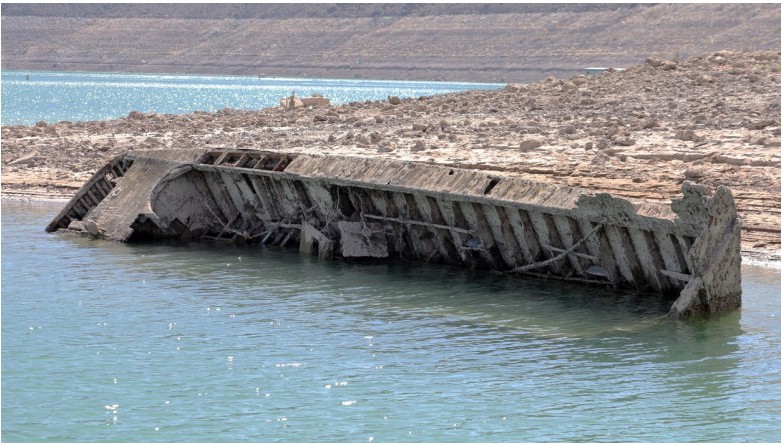 Navă din al Doilea Război Mondial descoperită în lacul uriaș care seacă în SUA