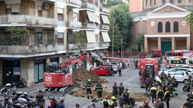 4 hoți săpau un tunel ca să ajungă la o bancă, dar s-a surpat peste ei, la Roma