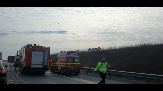 Carambol pe Autostrada A2, sensul către litoral