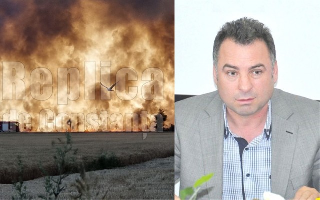 Terenul care a ars, în Năvodari, este al fostului primar Nicole Matei. Video