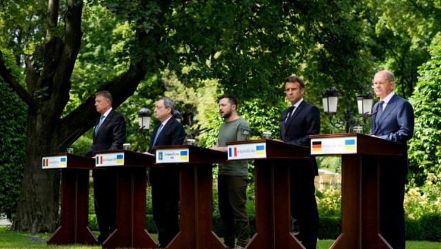 Zelenski: Vizita liderilor europeni la Kiev marchează o „zi istorică”