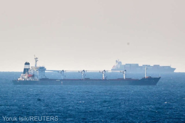 Prima navă cu cereale ucrainene a ajuns în largul coastelor Turciei