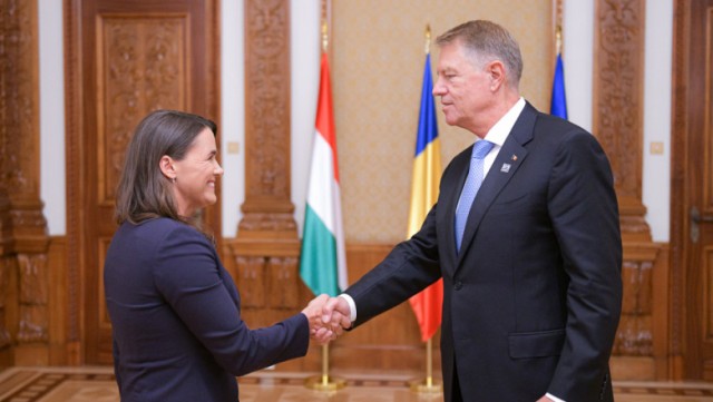 Klaus Iohannis, discuție cu preşedinta Ungariei, la Cotroceni: Proiectele de interes să nu fie discriminatorii