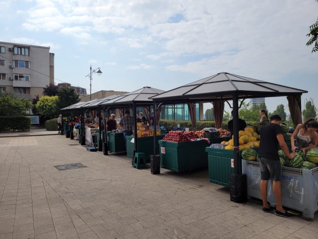 Constănțenii pot cumpăra fructe și legume de sezon, de la piața volantă amenajată în Piața Ovidiu