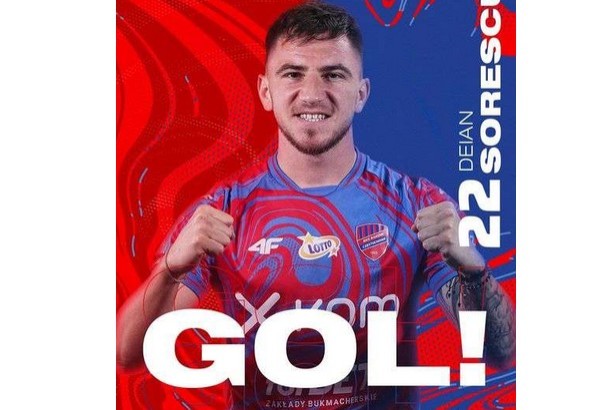 Fotbal: Sorescu a marcat pentru Rakow Czestochowa în campionatul Poloniei