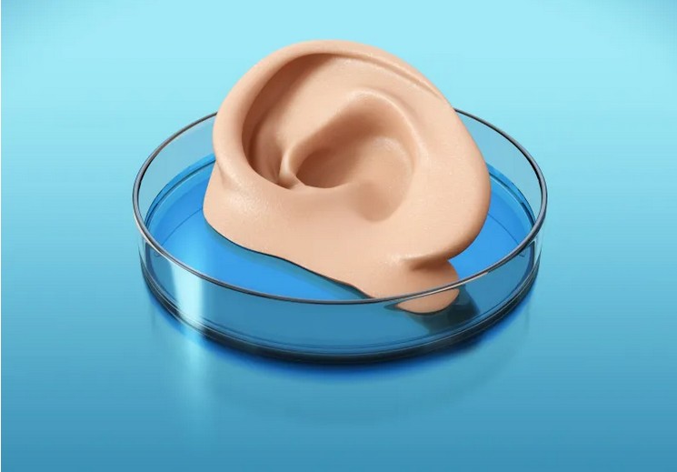 Primul implant de ureche imprimată 3D pe bază de celule umane, realizat în Statele Unite