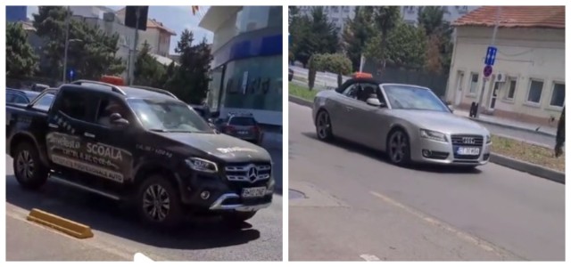 Constănțenii suferă să facă școala de șoferi cu mașini Mercedes și Audi! Video
