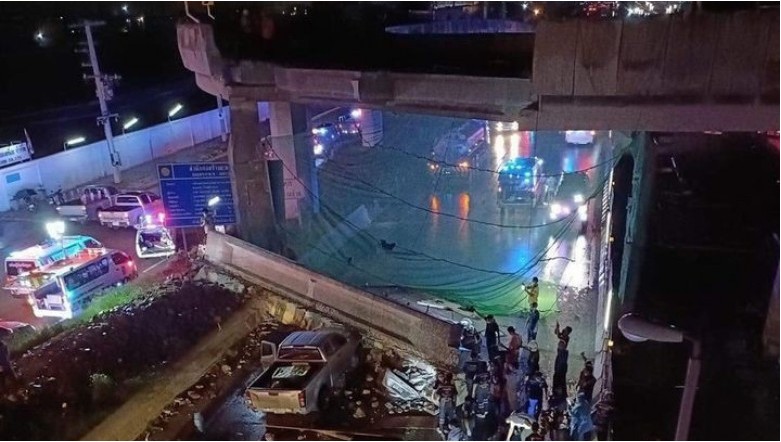 Un pod s-a prăbușit peste mașinile de pe o autostradă, în Thailanda