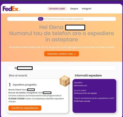 Hackerii derulează o nouă campanie de fraudă online prin utilizarea identităţii vizuale a FedEx