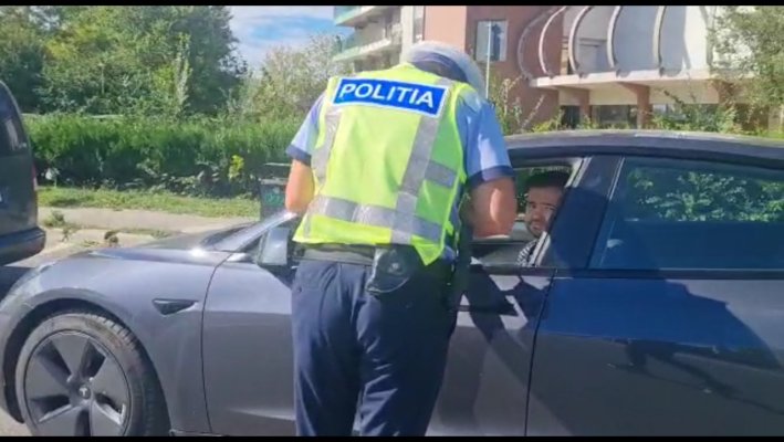 Laurențiu Duță, prins de polițiștii rutieri în timp ce rula cu 82 de km/h, prin Mamaia! Video