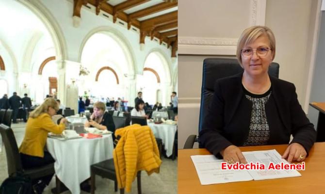 Senatorul Aelenei Evdochia și-a mutat biroul în restaurantul Parlamentului