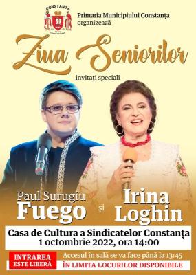 Irina Loghin și Fuego, prezenți la evenimentul dedicat seniorilor din Constanța