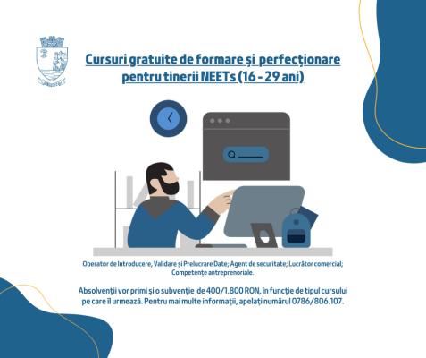 Primăria Hârșova anunță cursuri de formare profesională pentru tineri 