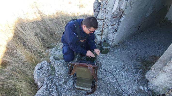 Echipa pirotehnică a ISU Dobrogea, misiune de distrugere a muniției neexplodate din cele două Războaie Mondiale. Video