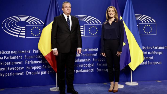 Nicolae Ciucă s-a întâlnit cu șefa Parlamentului European